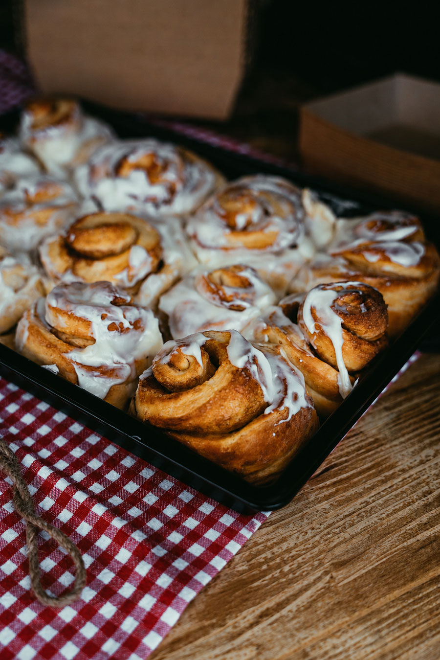 Frisch gebackene Zimtschnecken